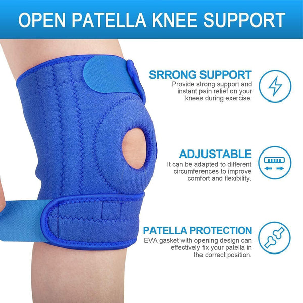 AVIDDA Knee Support Brace, Side Stabilizers, Blue Large