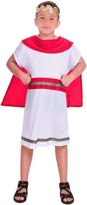 amscan Boys Roman Caesar Red Tunic Fancy Dress Costume Age 8-10 Kids Historical