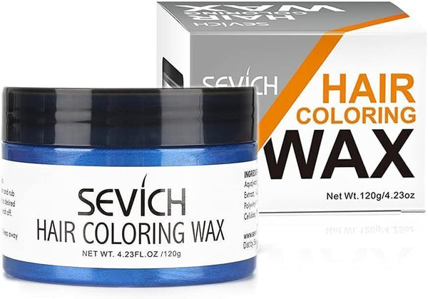 Sevich Temporary Hair Color Wax 120g (Blue), Washable Styling Dye Mud