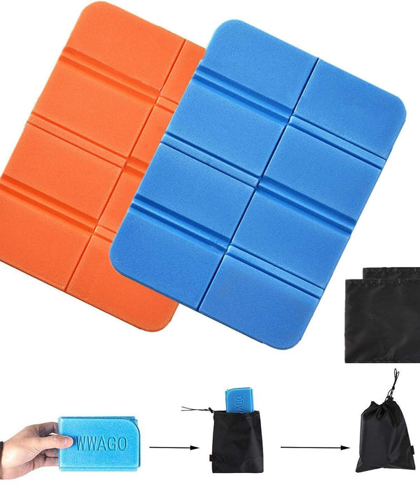 2PCS Folding Foam Sit Mat, XPE Portable Waterproof Seat Pads for Camping