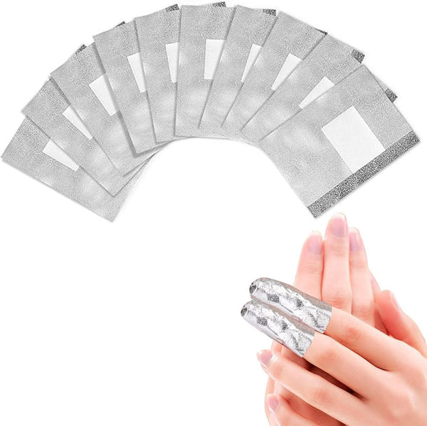 xQzit 100 Foil Wraps for Gel Nail Polish Removal (Pre-Attached Lint-Free Pads)