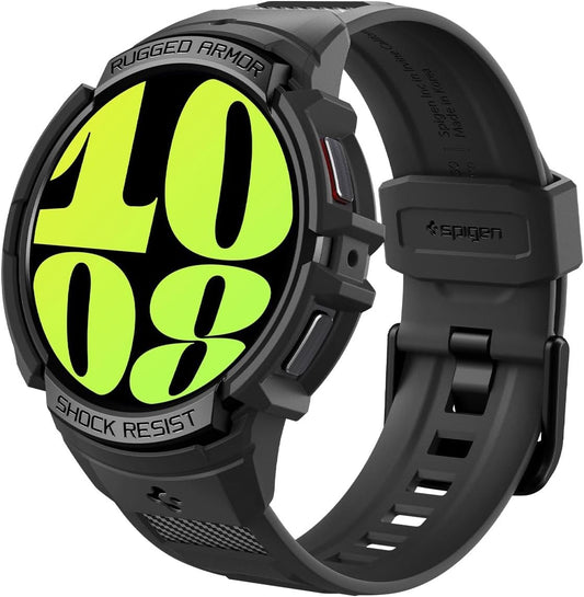 Spigen Rugged Armor Pro Strap Case Black Samsung Galaxy Watch 6 44mm