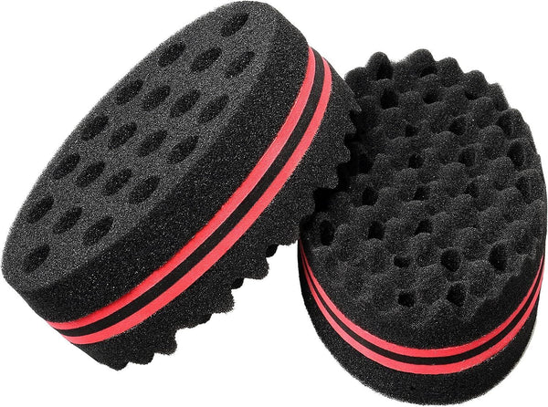 kuou Hair Sponge 2 Pcs for Twists & Dreads, Afro Curl Sponge Hair Tools