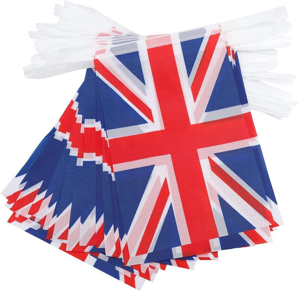 Union Jack Bunting,10M 30 PCS Reusable UK Garden Flag Banner, British Flag