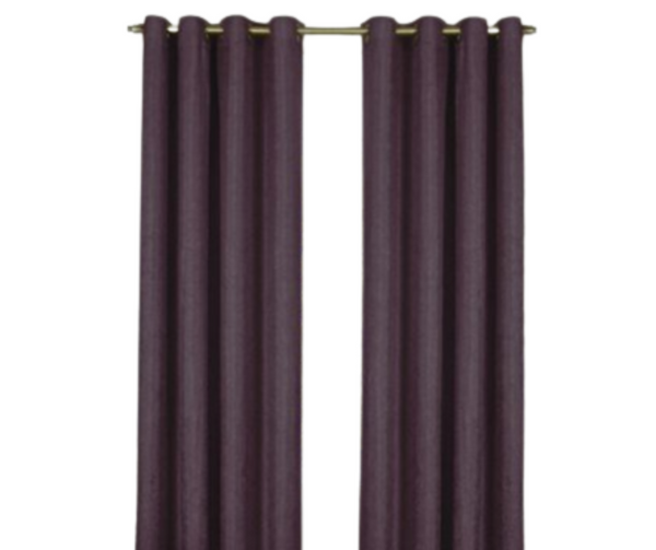 Achim Window Curtain Panel Lined Blackout Grommet, 50 x 84", Aubergine Purple