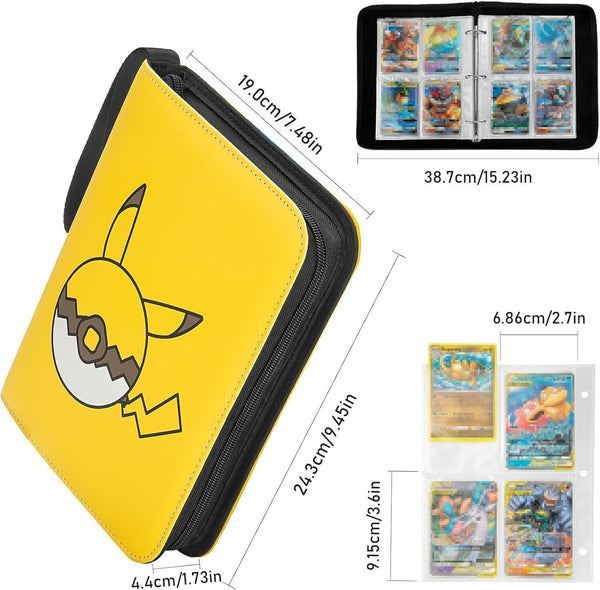 Yinke Binder Holder for Game Cards - Holds 400+ PM TCG Cards, Hard Organizer