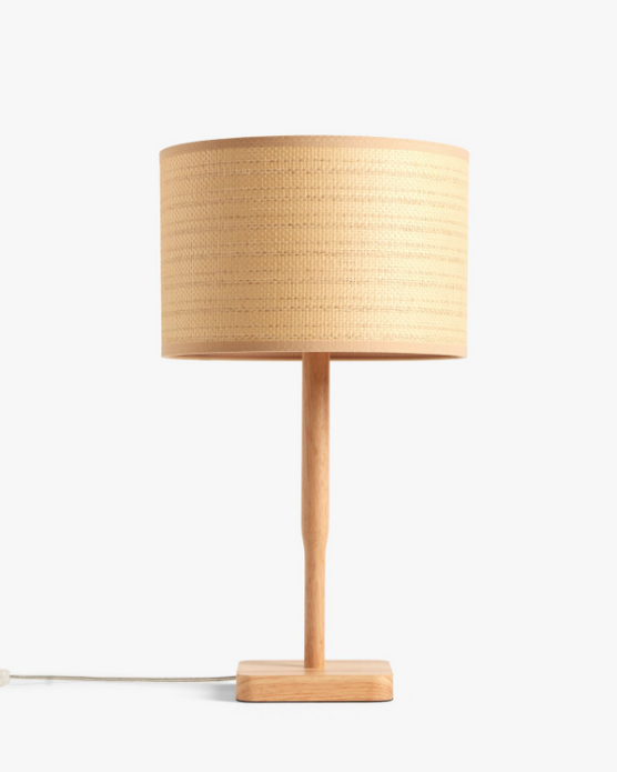 John Lewis Serenity Natural Woven Table Lamp, Natural - H53.3 x Dia.30.5cm