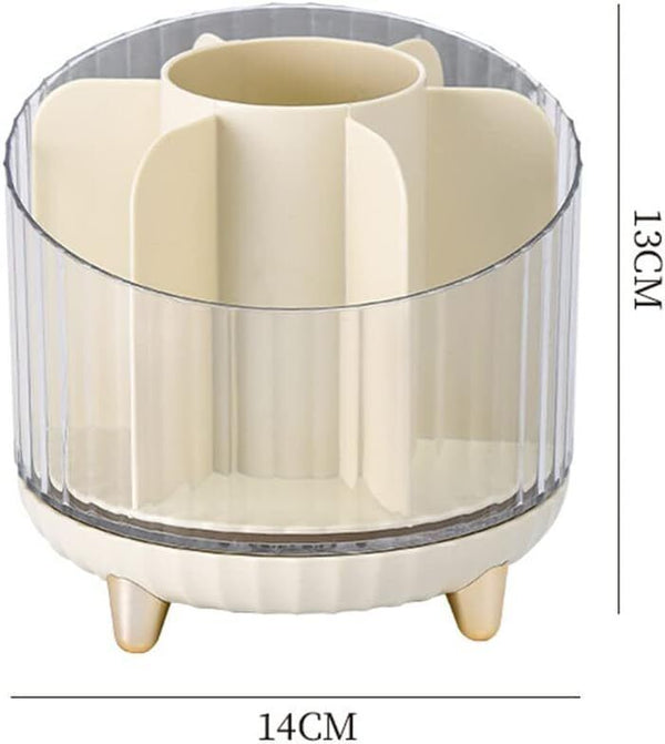 360� Rotating Makeup Brush Holder Storage Box Desktop Cosmetic Organizer