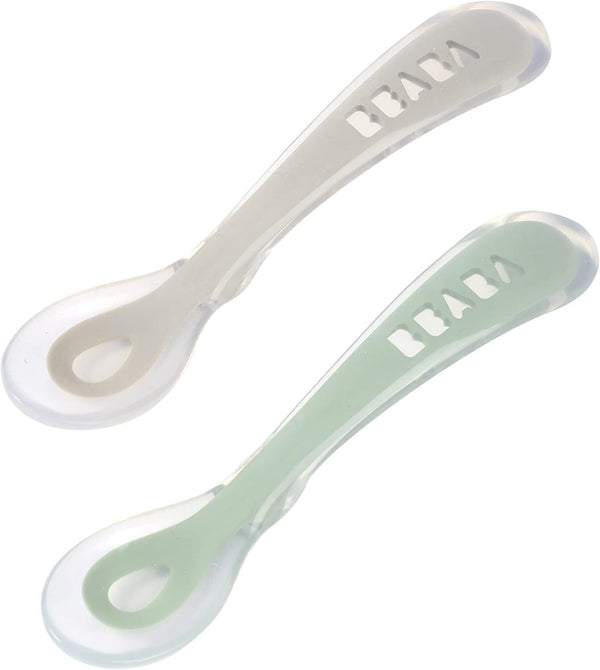 BEABA Self-Infed Spoon Game for Travel, Silicone Baby Spoons, Safe Use