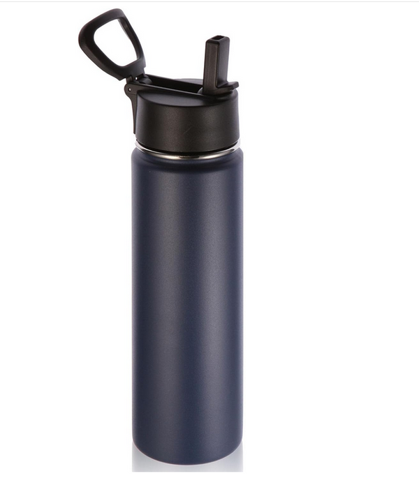  24oz Insulated Water Bottle with Straw Cap, Stainless Steel Thermos Volhoply 