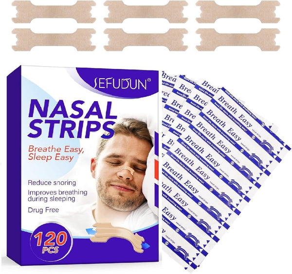 120 Pcs Nasal Strips, Extra Strength for Breathing & Snoring Relief