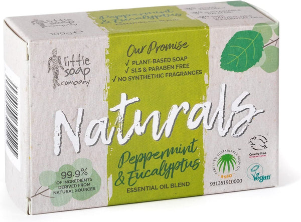 3 PACK Little Soap Naturals Peppermint Eucalyptus Bar Soap