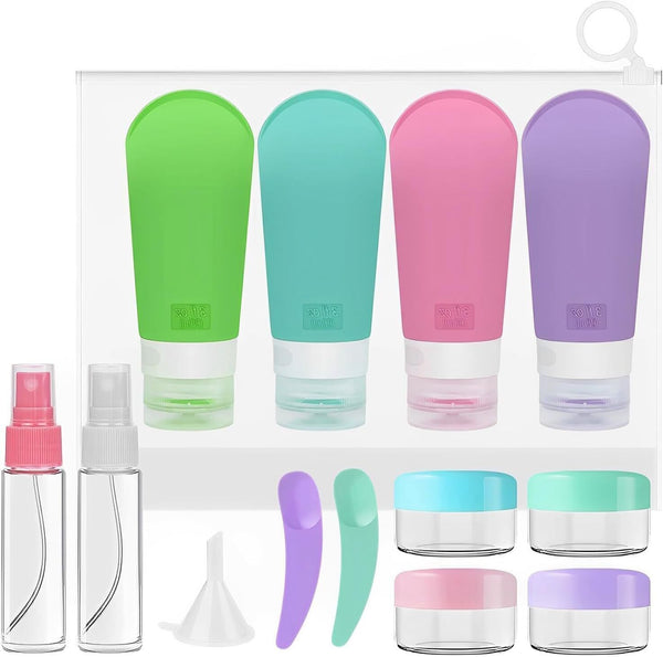 Yunshengmy 14-Pack Travel Bottles - TSA Approved, Refillable Silicone, BPA Free