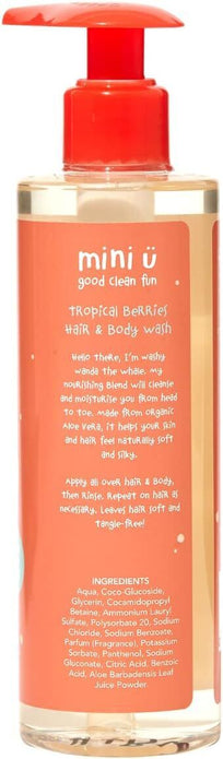 Mini U Natural body and hair washing gel for children and babies 250ml  - 2 pack