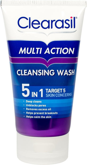 Clearasil Face Wash 5 In 1 150ml Acne Face Wash Salicylic Acid Cleanser