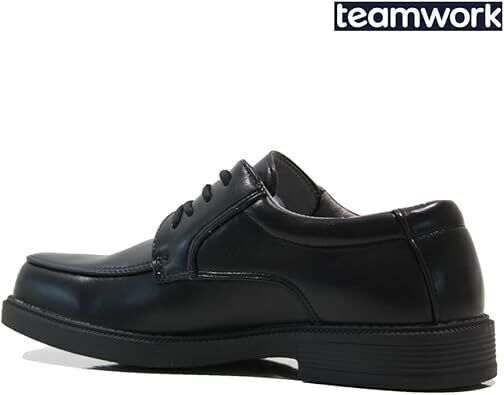 Men's Patent Leather Oxford Brogues – Lace-Up Derby Dress Shoes UK8