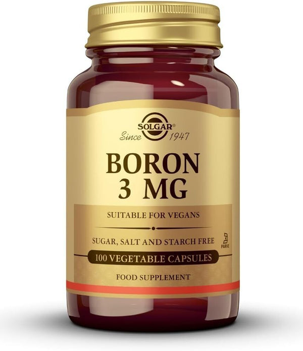 Solgar Boron 3 Mg Vegetable Capsules - Food Supplement, 100 Capsules
