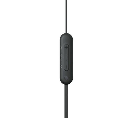Sony Wi-C100 Wireless In-Ear Headphones Water Resistant -Built-In Mic Black,