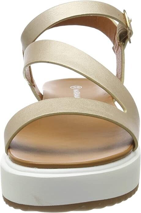 Maria Mare Summer Sandals Women's UK 40 - Size 7 Gold Straps White Platform Sole