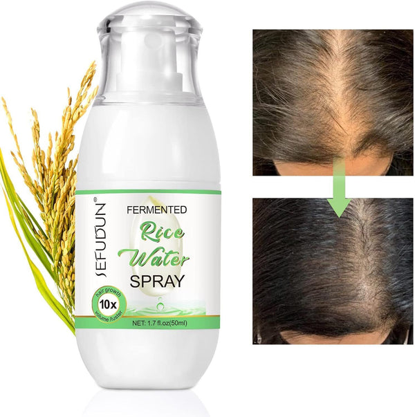 Rice Water Spray 50ml � Hair Growth Serum for Thinning, Dry, Frizzy Hair