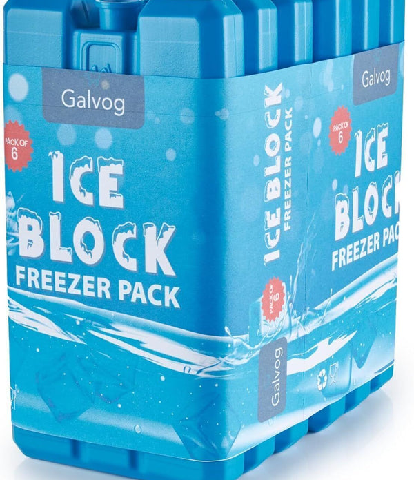 6 x Freezer Blocks For Cool Cooler Bag Ice Packs For Lunch Box Picnic Reusable