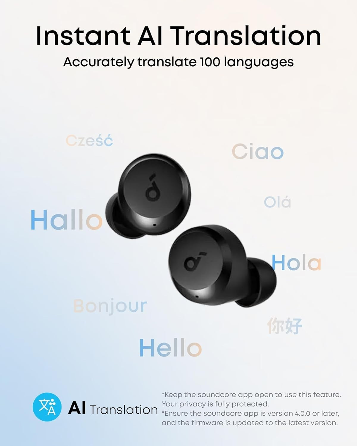 Soundcore by Anker A20i True Wireless Earbuds Bluetooth 5.3 App Black