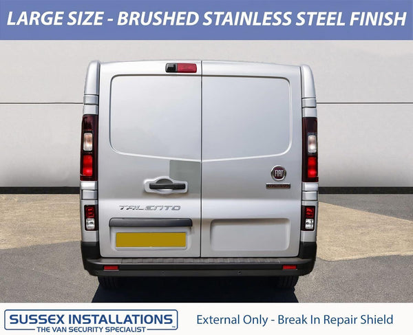 Sussex Installations Stainless Rear Shield for Vivaro/Trafic - Barn Door