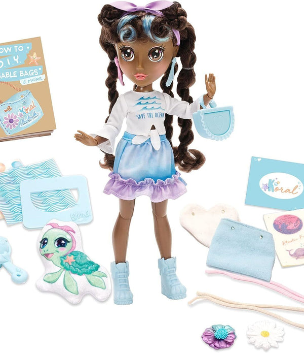 B-Kind Koral Eco-Friendly 31cm Fashion Doll & Accessories, DIY Play New Toy 6+