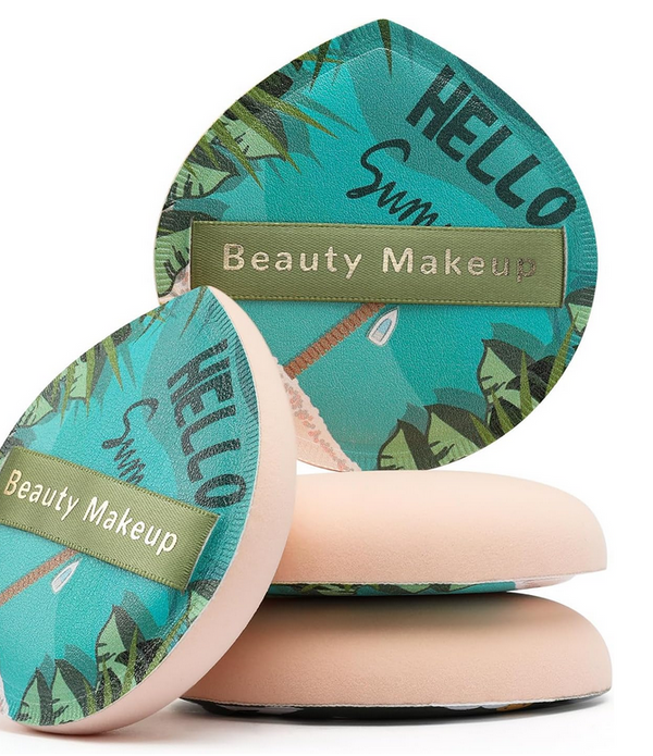FERYES Large Teardrop Powder Puff, Makeup Setting Puff for Loose Powder 2 Pack