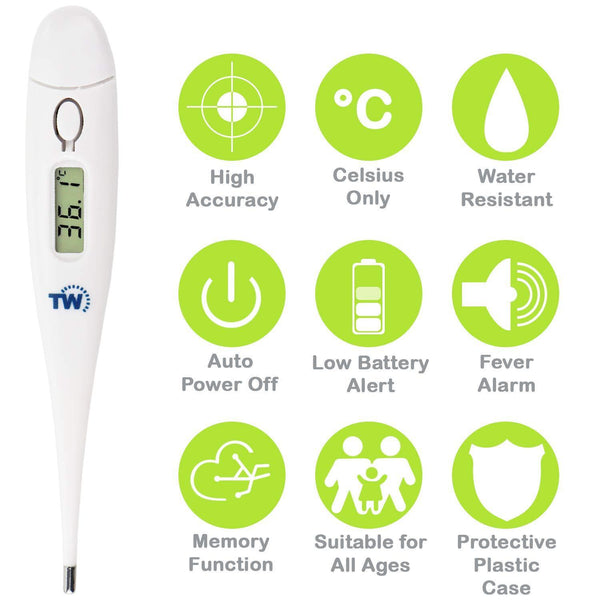 Temperature Thermometer for Adults Kids and Children Fast and Accurate Pack of 3