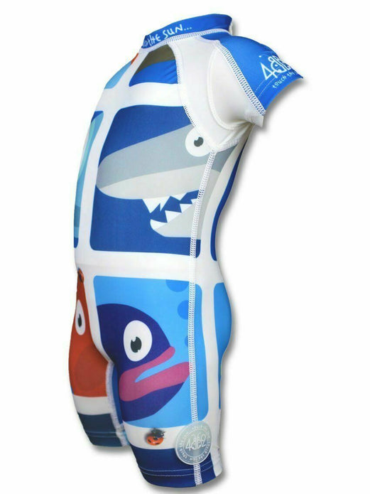 4BB2 Children's UV Swimsuit Fish Shark(18 months), UV Protection 50+