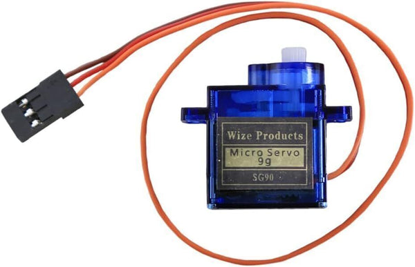 Wize 5-Pack SG90 Micro Servo Motors - 9g RC Controls for Robots, Blue