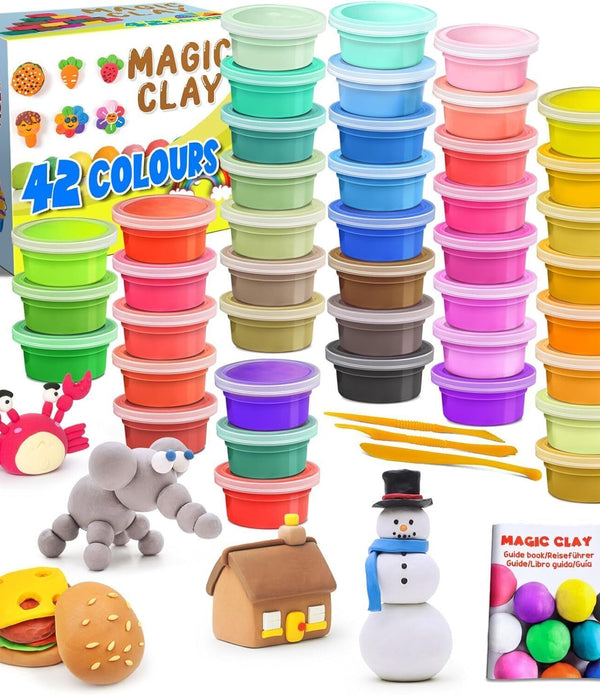 42 Colors Air Dry Modelling Clay Kit DIY Craft Kit for Kids Boys Girls Age 3-12