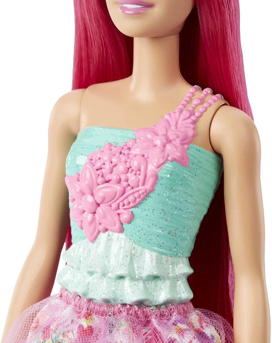 Barbie Dreamtopia Royal Fashion Doll Pink Hair, Elegant Design - DAMAGED BOX