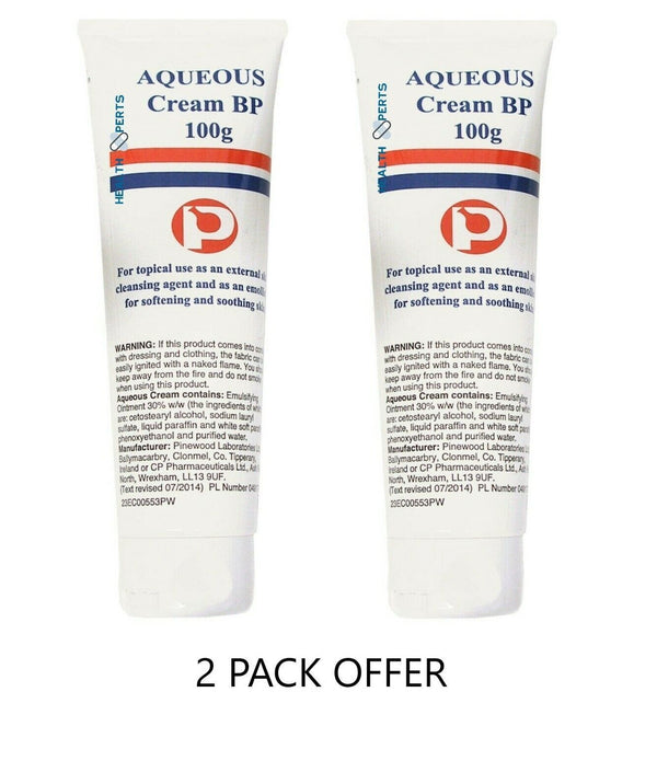 Aqueous Cream 100gTopical Moisturising Cream For Skin TWIN PACK EXP 09 25