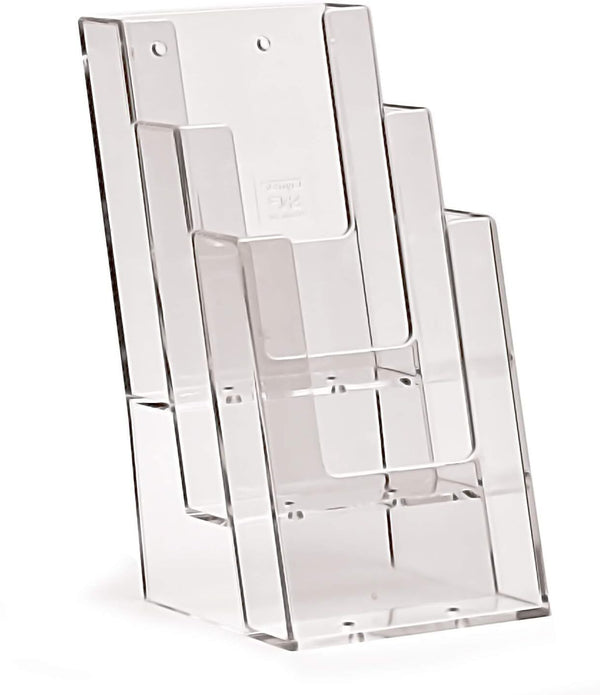 Taymar Table Brochure Holders 4-Pack Transparent A4 Flyer Stand