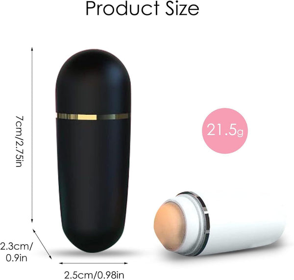 Modloan Volcanic Oil Absorbing Roller 2-Pack, Reusable Facial Skincare Tools
