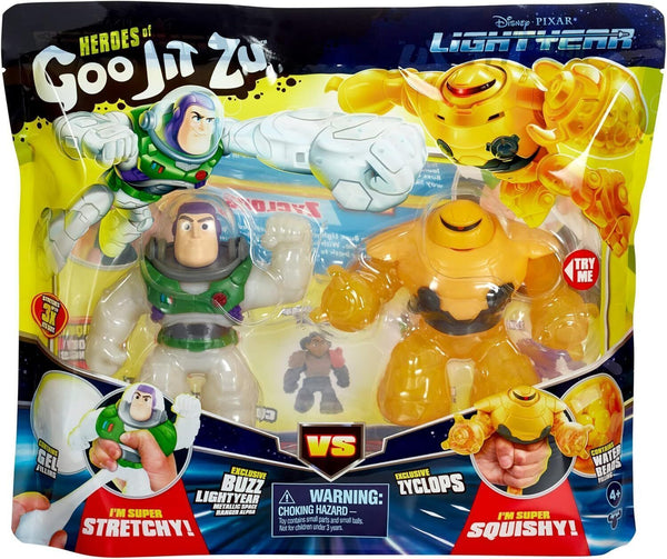 Heroes of Goo Jit Zu Lightyear Exclusive Buzz vs Zyclops Figure Pack