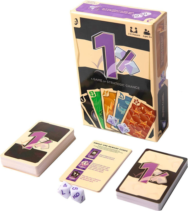 Iconiq Studios 1% - Strategic Chance Game, 2 Decks & Dice, All Ages