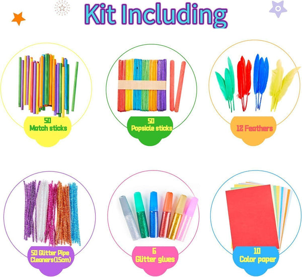 Yetech Arts and Crafts Supplies for Kids-1500+pcs Craft kits for kids With bag