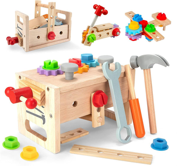 Wooden Tool Set Montessori Toys Pretend Play Construction Toy Educational Toys