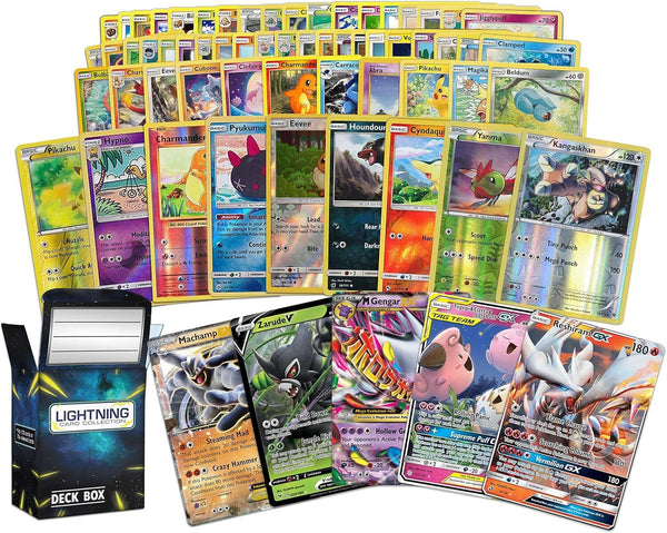 Lightning Card Collection Ultra Rare Bundle - 50 Cards, Deck Box