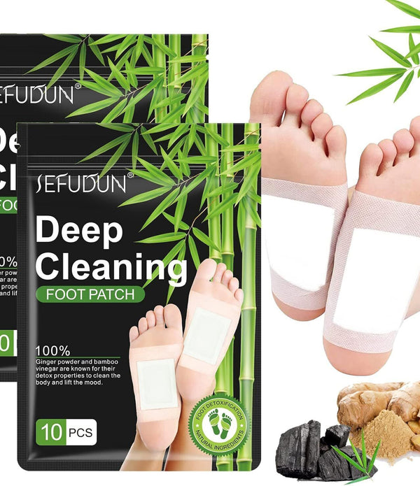 Bamboo Detox Foot Patches Foot Pads Body Toxins Feet Cleansing Herbal 20 Pcs