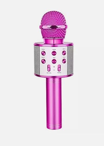 Letsgocoo Kids' Bluetooth Microphone - Gifts for 3-12 Year Olds - (PINK)