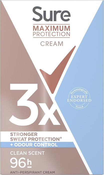 Sure Women Max Protection Deodorant Stick 45ml - 96hr Sweat, Clean Scent