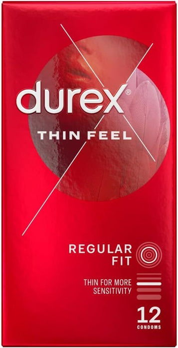 Durex Thin Feel Close Fit, Latex Condoms 12 Condoms EXP 03/26