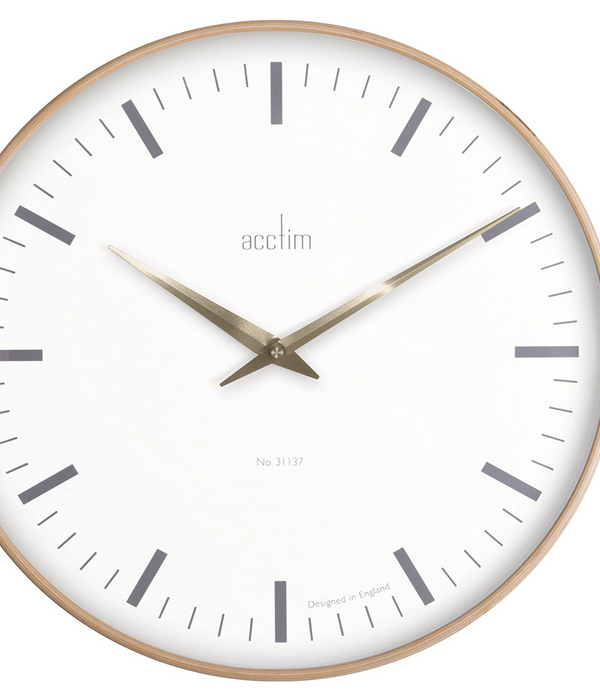 Acctim Bonde XL Wall Clock Light Wood - 25001