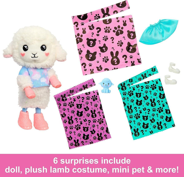 Barbie Cutie Reveal Chelsea Doll & Accessories, Animal Plush Costume - Lamb