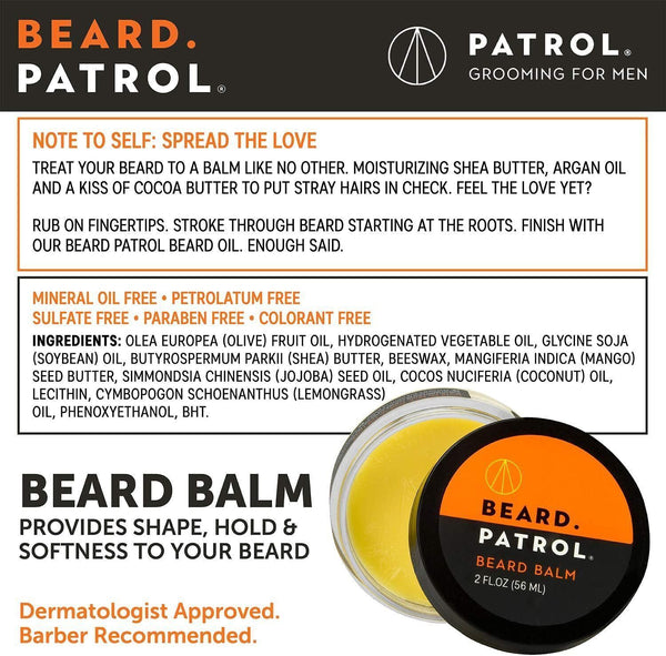 Beard Patrol Beard Balm, Lemongrass, 56ml