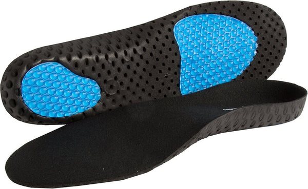 AIR Gel Orthotic Insoles for Plantar Fasciitis, Black, Size S 5-6.5